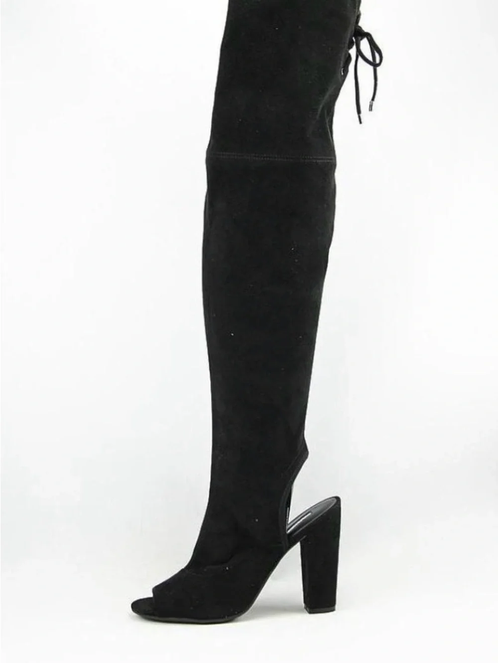 GUESS Black Suede Convertible Over The Knee Boots 8.5 Fold Over Y2K
